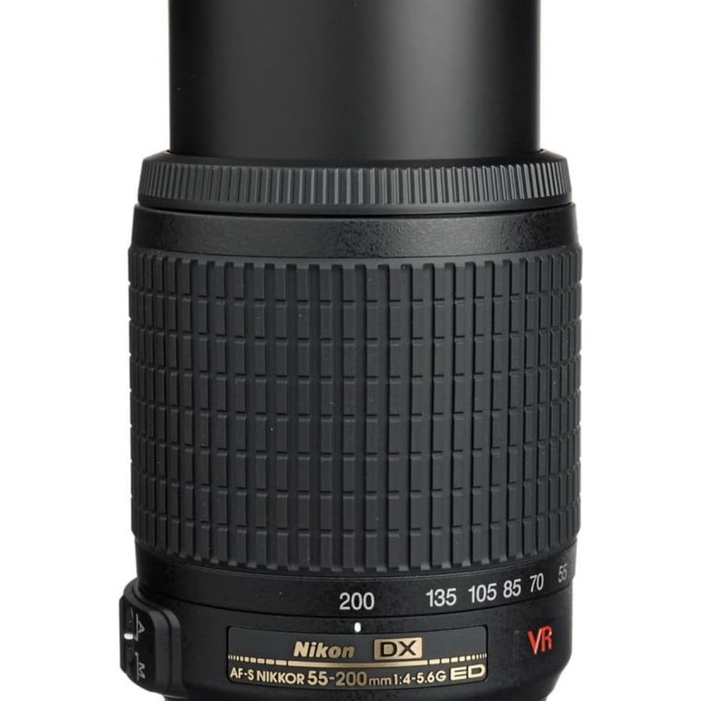 Nikon Black Telephoto Zoom Lens 55-200mm